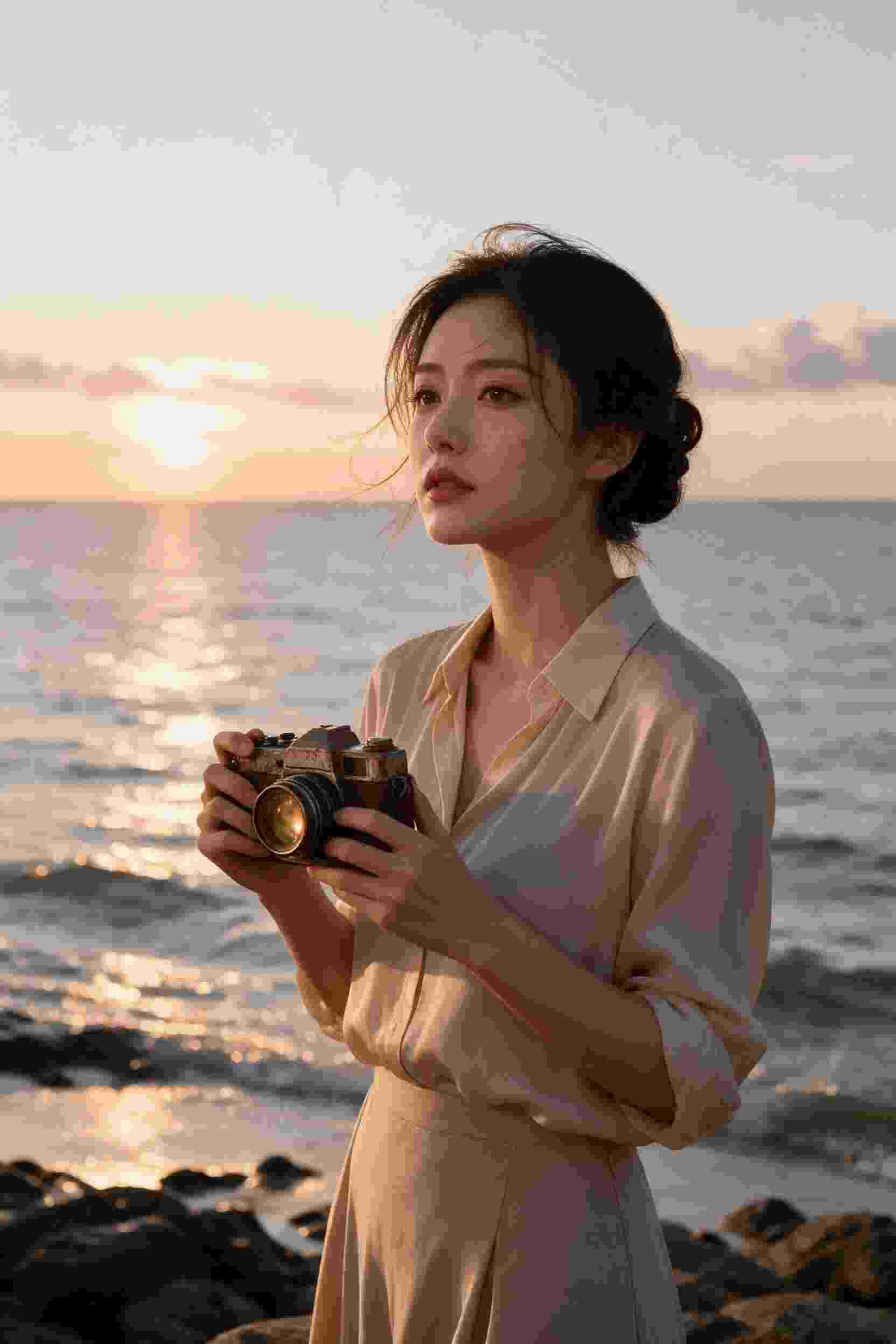 月下散步